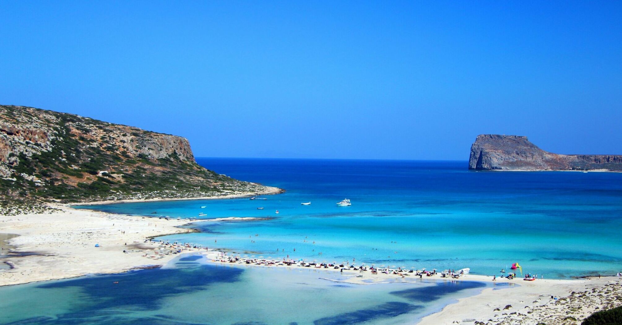 Balos lagoon beach with turquoise water in Crete
