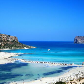 Balos lagoon beach with turquoise water in Crete