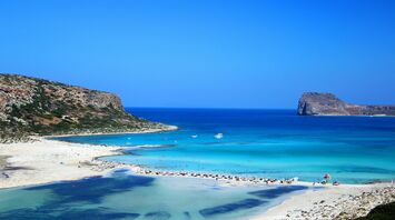 Balos lagoon beach with turquoise water in Crete