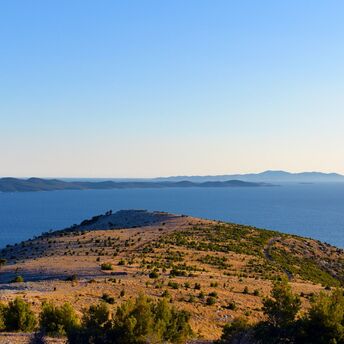 Landscape view of Brač island coastline in Croatia