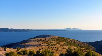 Landscape view of Brač island coastline in Croatia