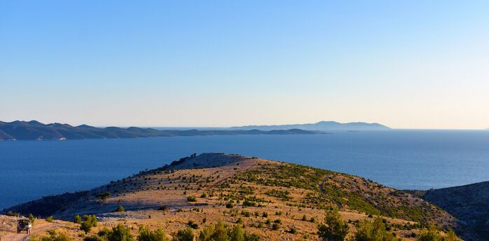 Landscape view of Brač island coastline in Croatia