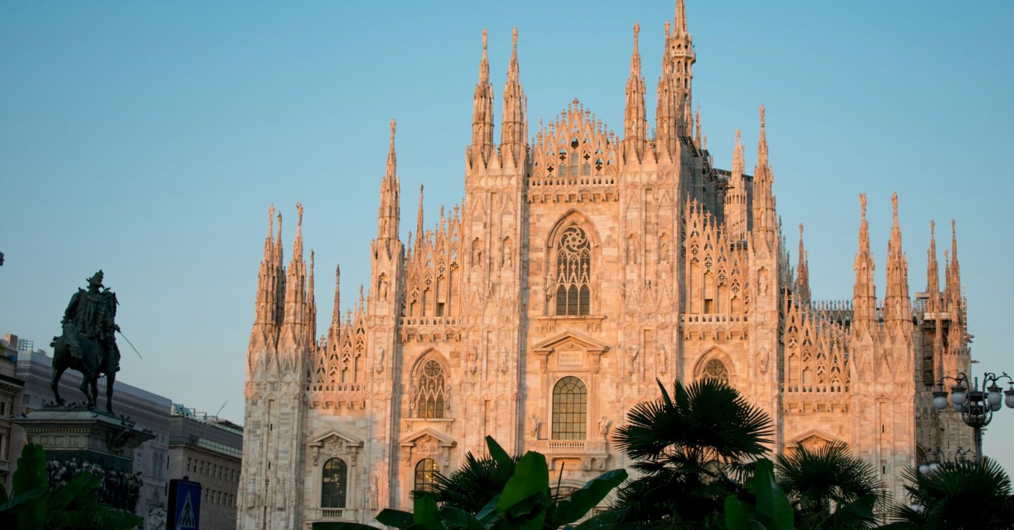 Milan Cathedral Duomo exterior in evening light