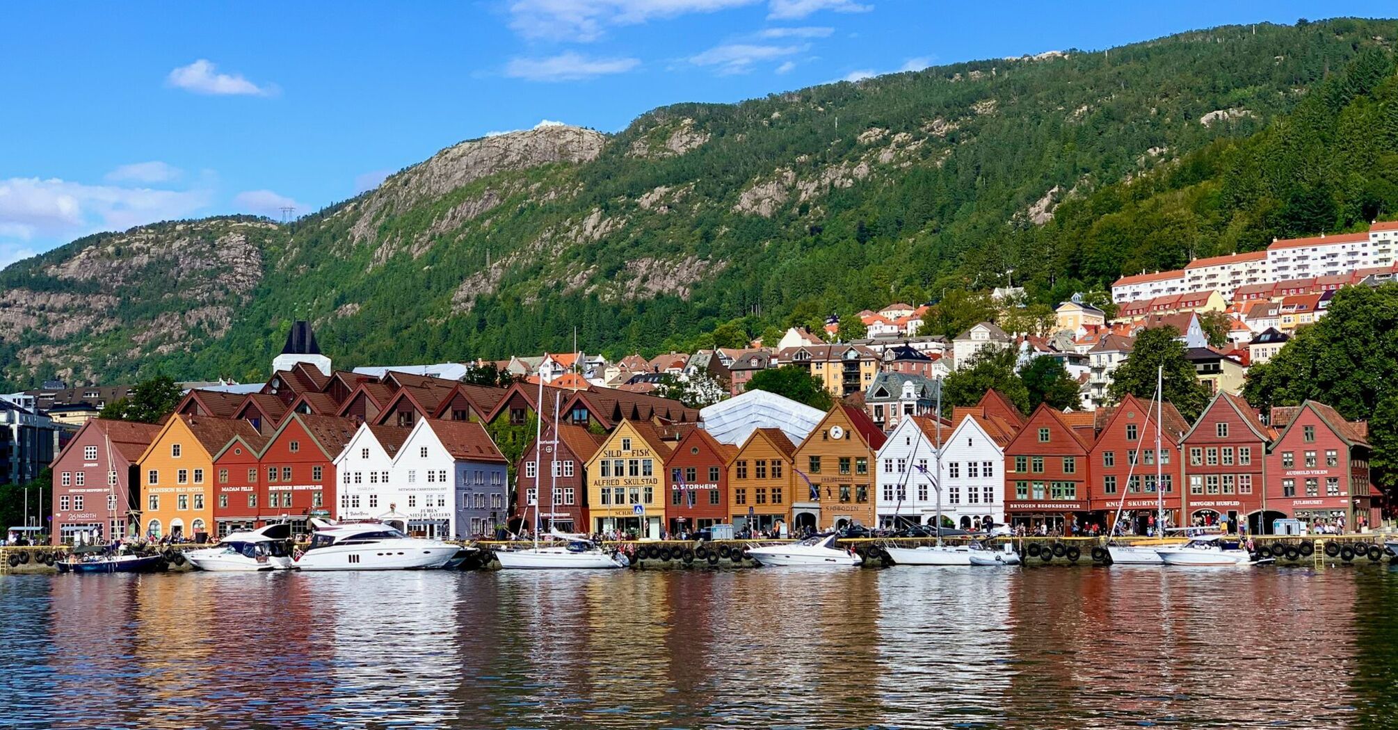 Historic harbour area in Bergen Norway