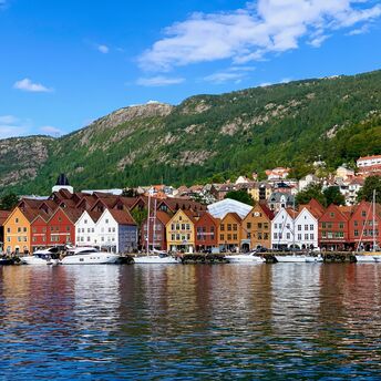 Historic harbour area in Bergen Norway