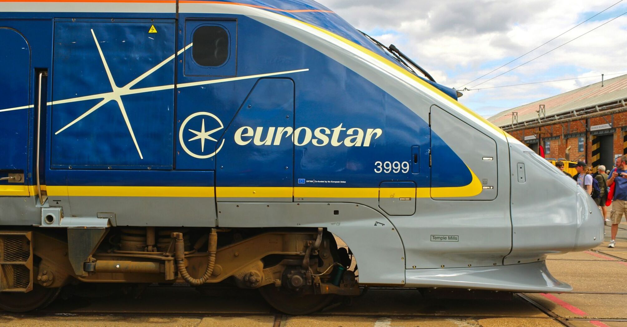 Eurostar high-speed train exterior at station