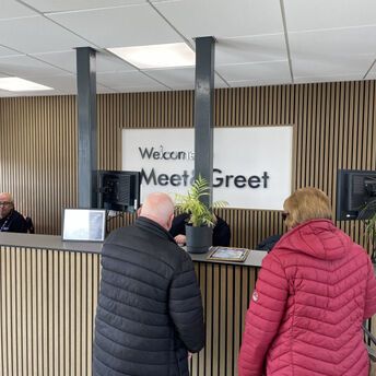 Meet & Greet reception desk at East Midlands Airport