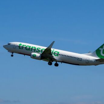 Transavia aircraft departing during summer schedule
