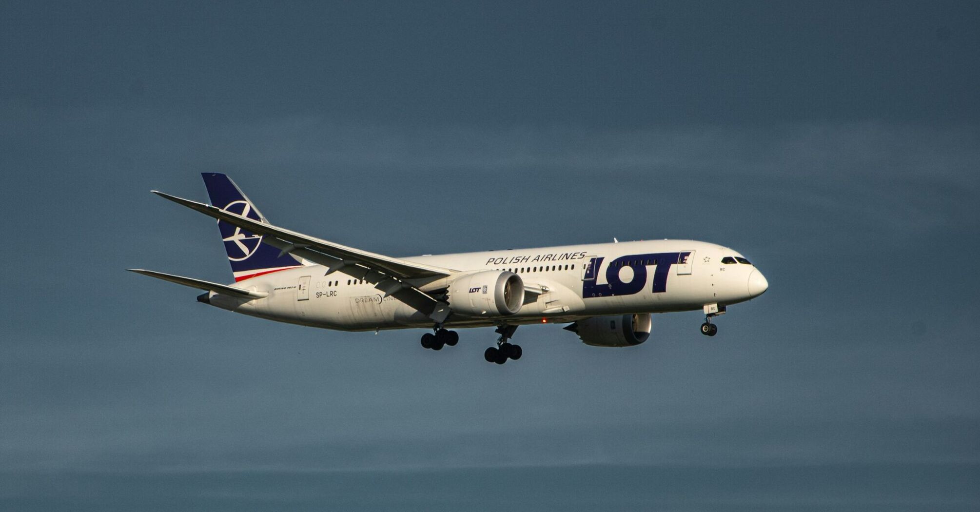 LOT Polish Airlines aircraft in flight