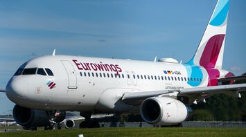 Eurowings aircraft on runway