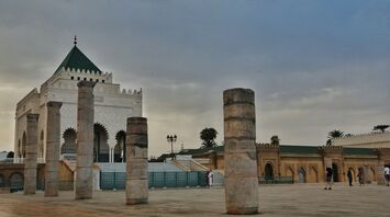 Hassan Tower and historic architecture in Rabat, Morocco