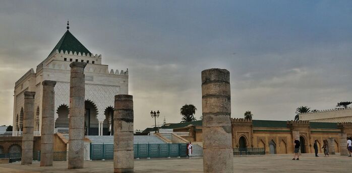 Hassan Tower and historic architecture in Rabat, Morocco