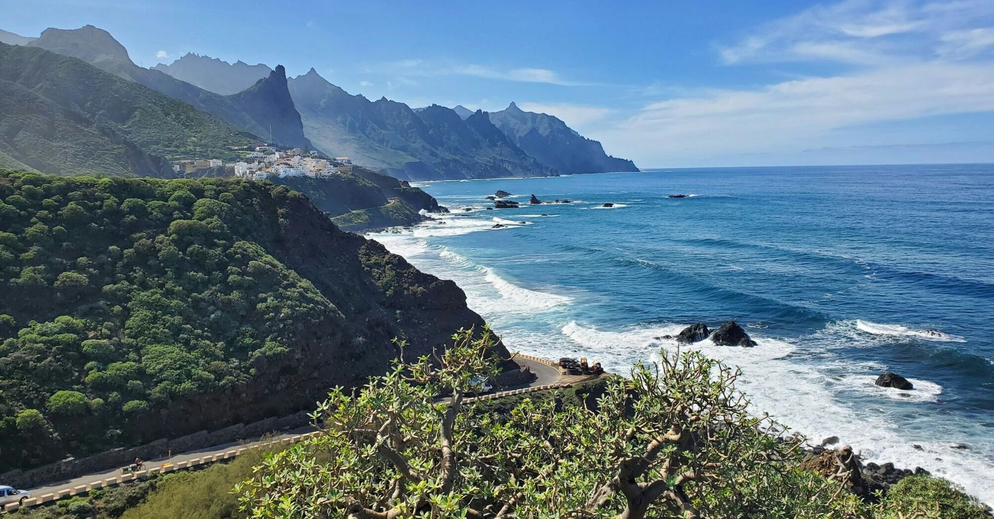 Tenerife volcanic coastline and Atlantic cliffs