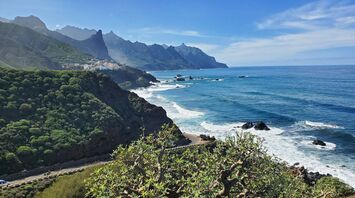 Tenerife volcanic coastline and Atlantic cliffs