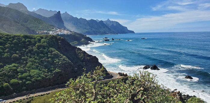 Tenerife volcanic coastline and Atlantic cliffs