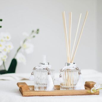 Fragrance diffuser with perfume-inspired ingredients