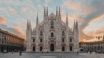 Milan Cathedral at sunset