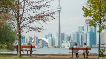 Toronto skyline seen across the waterfront