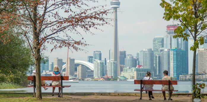 Toronto skyline seen across the waterfront
