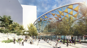 Rendered view of the proposed Liverpool Central Station entrance