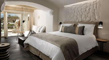 Guest room at Kove Hotel & Spa Mykonos