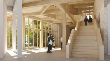 Architectural render of the planned Fashion Museum Bath interior