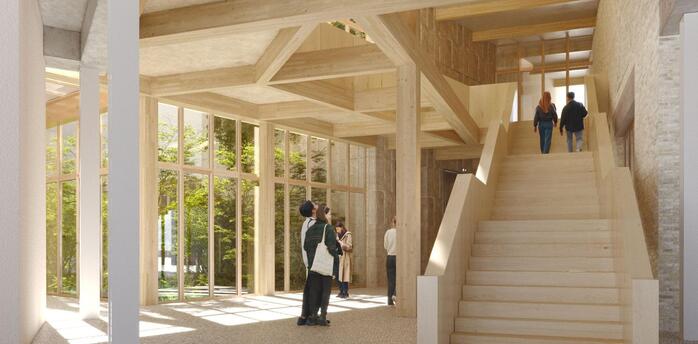 Architectural render of the planned Fashion Museum Bath interior