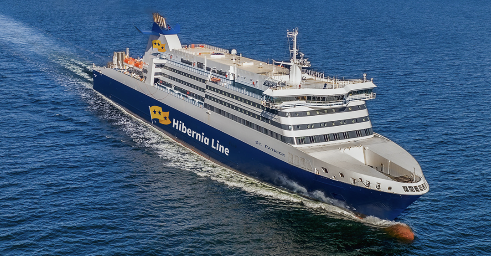 Hibernia Line ferry sailing at sea