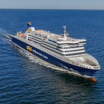 Hibernia Line ferry sailing at sea