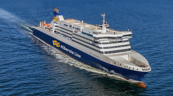 Hibernia Line ferry sailing at sea