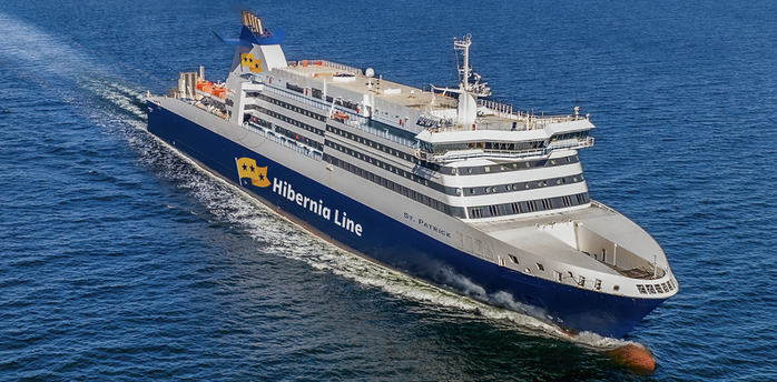 Hibernia Line ferry sailing at sea
