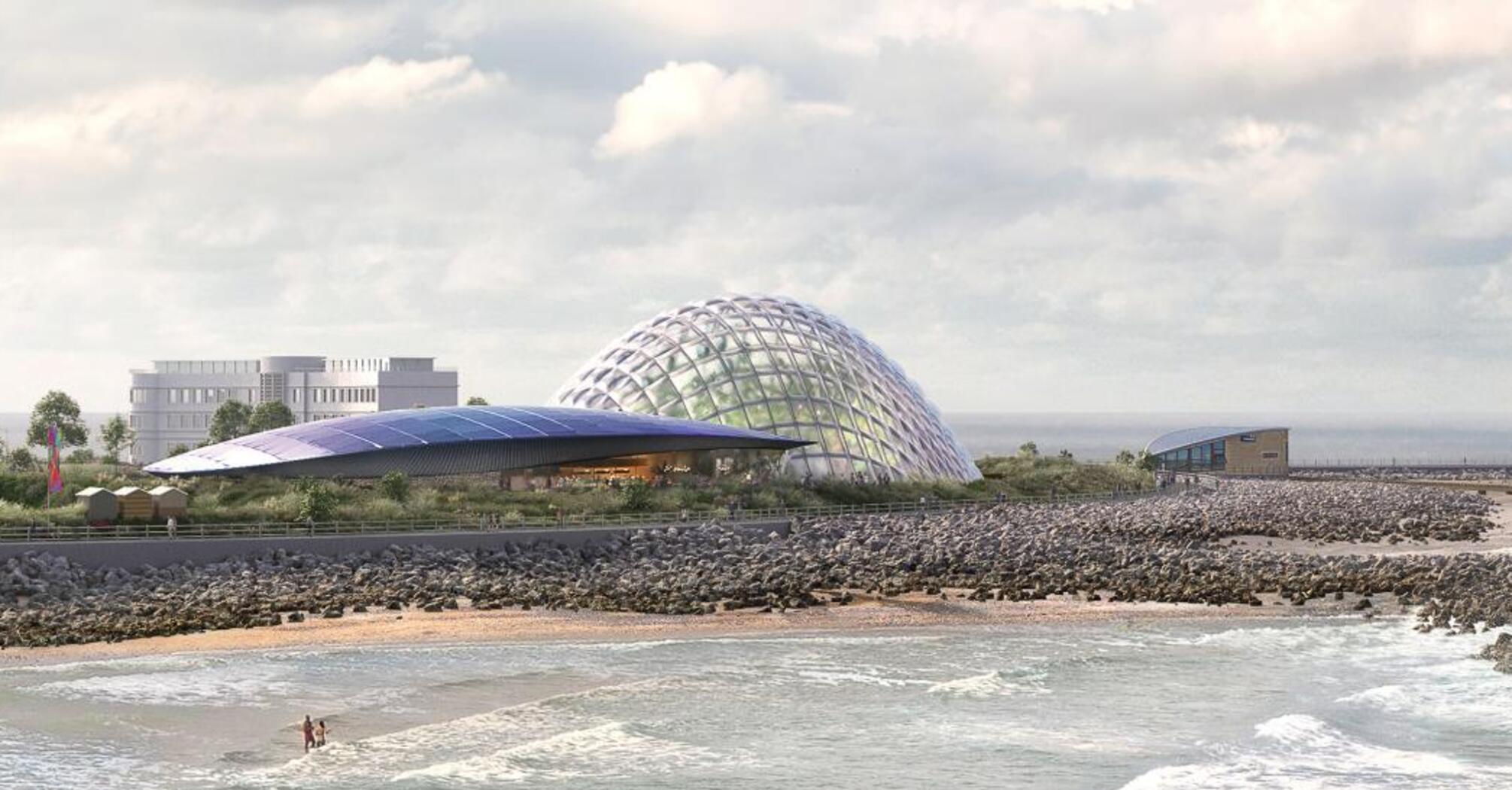 Artist impression of Eden Project Morecambe on the seafront
