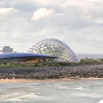Artist impression of Eden Project Morecambe on the seafront