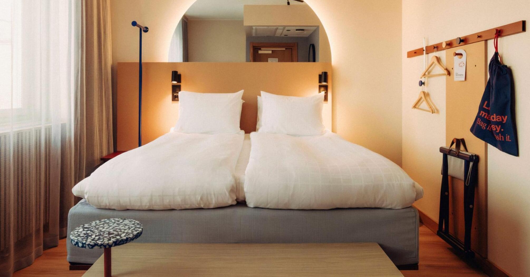 Compact Scandic Go room with twin beds in Finland