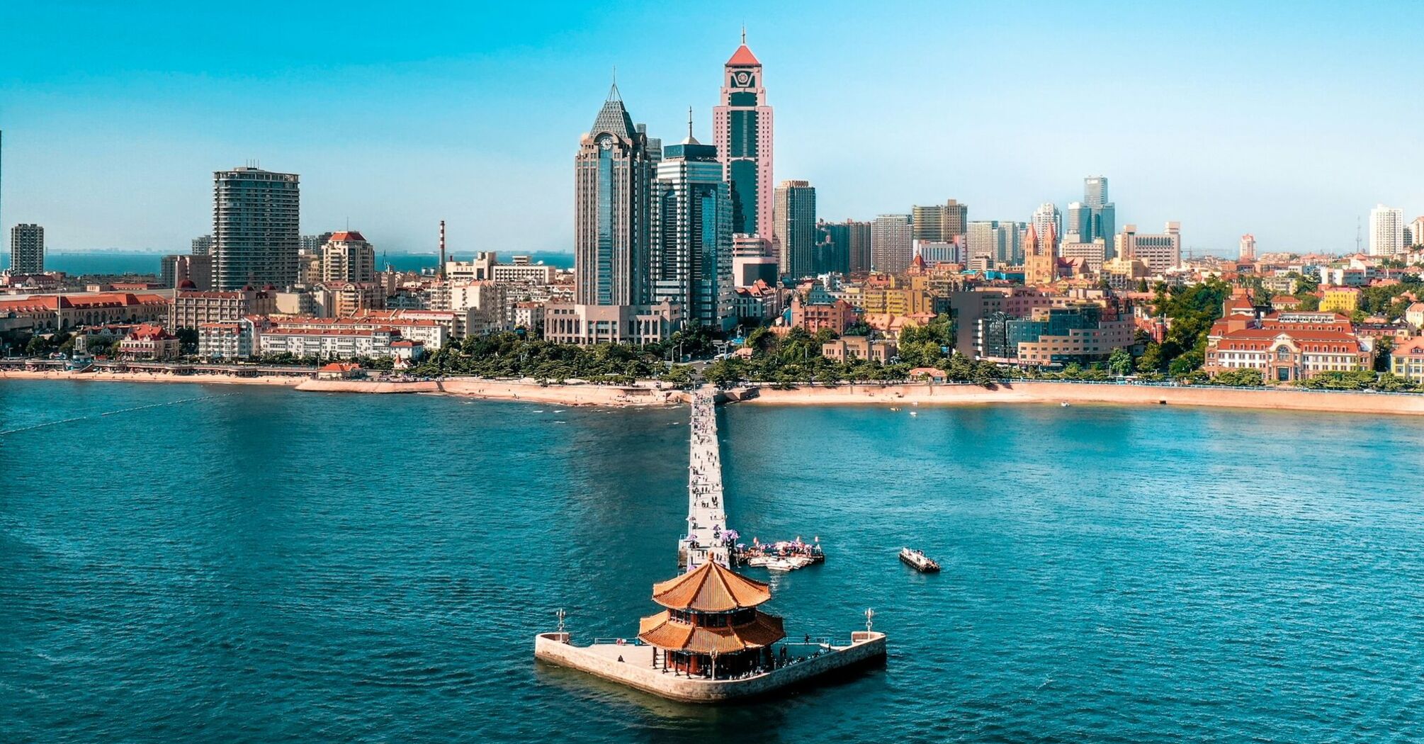 Qingdao waterfront and pier