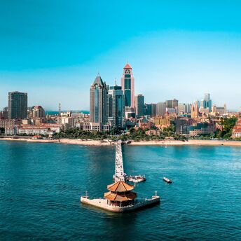 Qingdao waterfront and pier