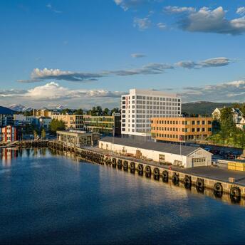Scandic Finnsnes hotel rendering beside the waterfront