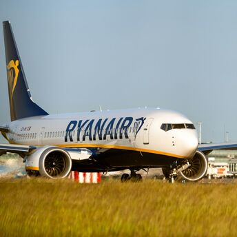 Ryanair aircraft on the runway