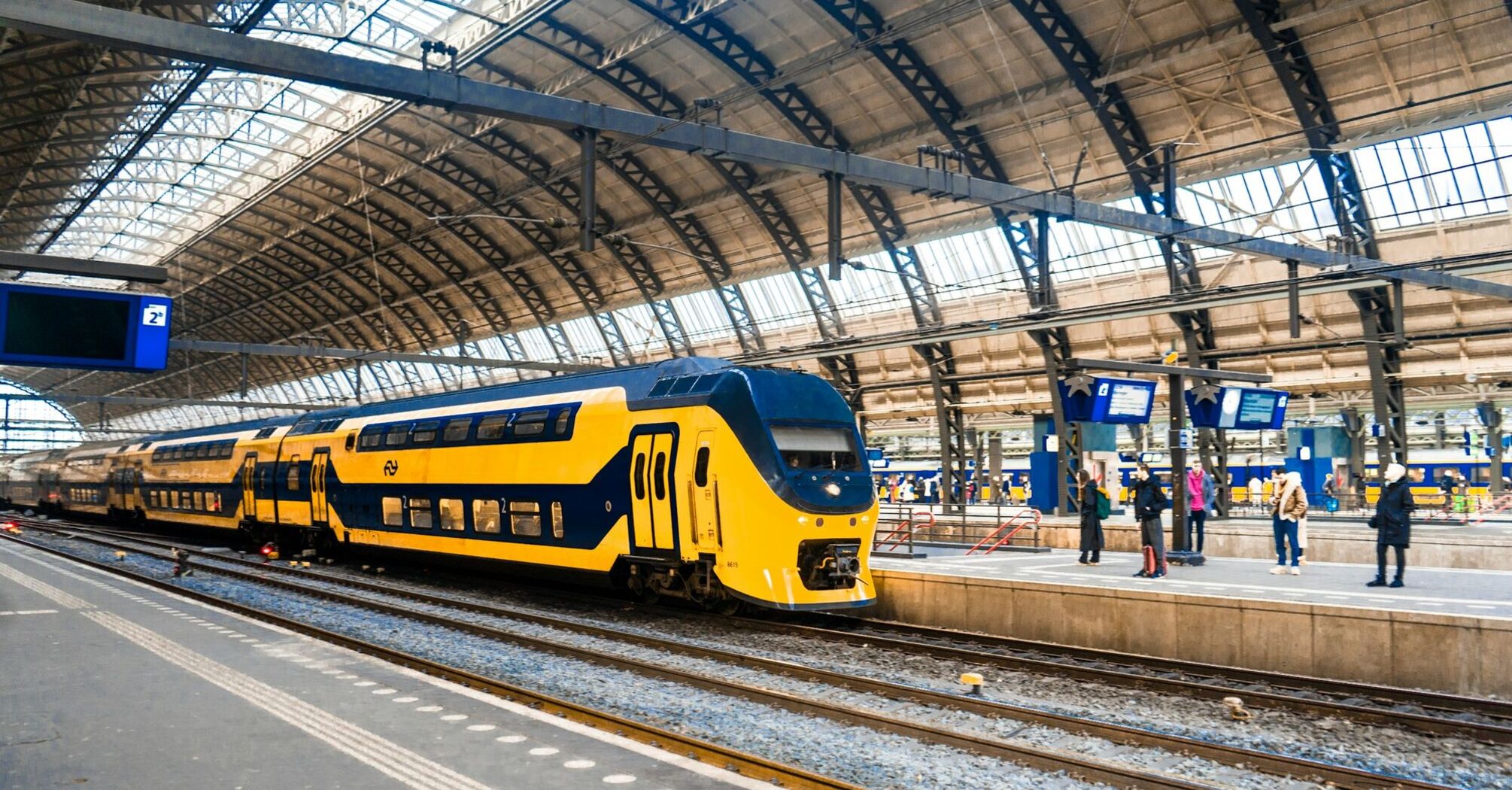 NS train at Amsterdam Central Station