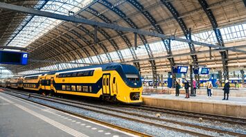 NS train at Amsterdam Central Station