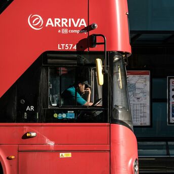 Arriva double-decker bus in North London