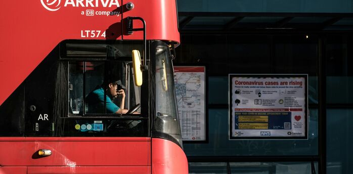 Arriva double-decker bus in North London