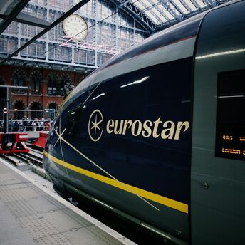 Eurostar train at London St Pancras International