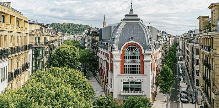 Palacio Bellas Artes hotel building in San Sebastián