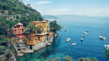 Colourful seaside village on the Italian coast