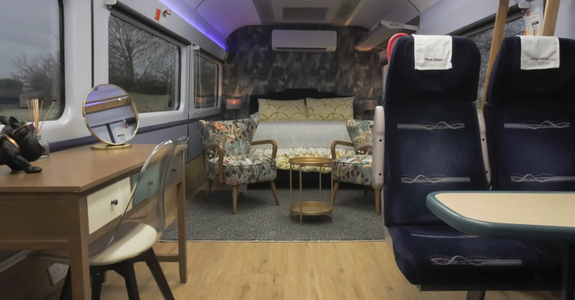 Converted Great Western Railway carriage interior