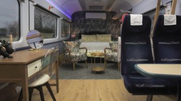 Converted Great Western Railway carriage interior