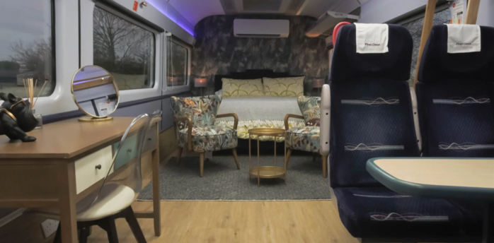 Converted Great Western Railway carriage interior