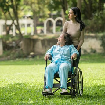 Person using a wheelchair