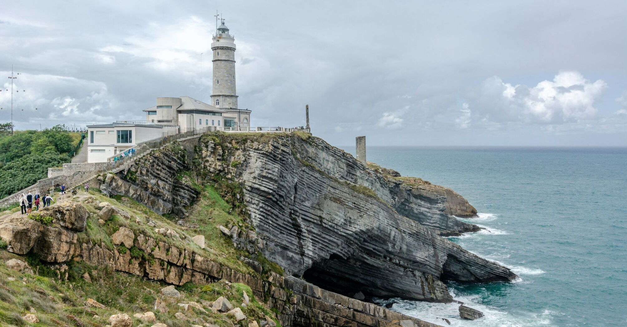 Lighthouse on the rocky Santander coastline